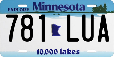 MN license plate 781LUA