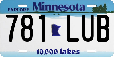 MN license plate 781LUB