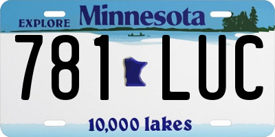 MN license plate 781LUC