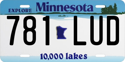 MN license plate 781LUD