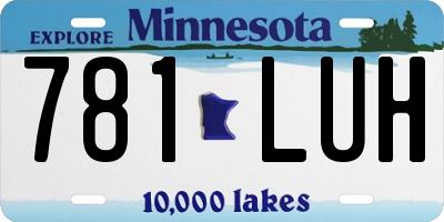 MN license plate 781LUH