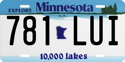 MN license plate 781LUI