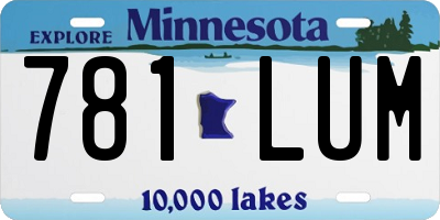 MN license plate 781LUM