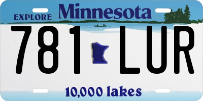 MN license plate 781LUR