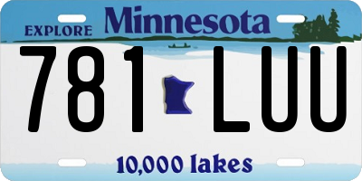 MN license plate 781LUU