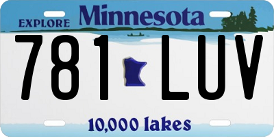 MN license plate 781LUV