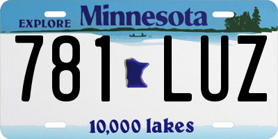 MN license plate 781LUZ