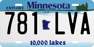 MN license plate 781LVA