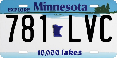MN license plate 781LVC