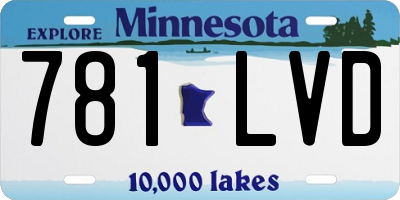 MN license plate 781LVD
