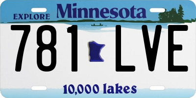 MN license plate 781LVE