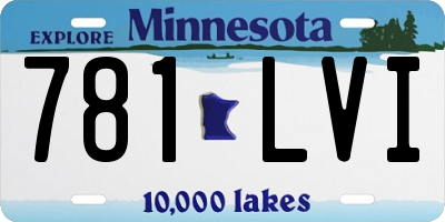 MN license plate 781LVI