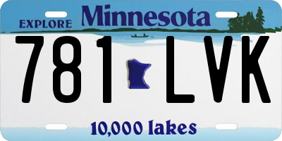 MN license plate 781LVK
