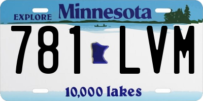 MN license plate 781LVM