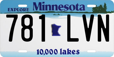 MN license plate 781LVN