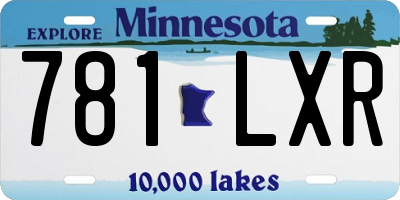 MN license plate 781LXR