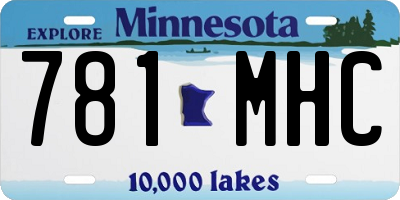 MN license plate 781MHC