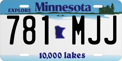 MN license plate 781MJJ