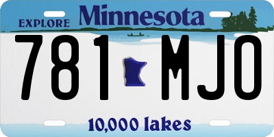 MN license plate 781MJO