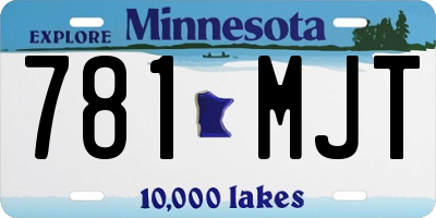 MN license plate 781MJT