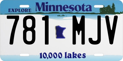 MN license plate 781MJV
