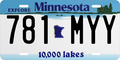 MN license plate 781MYY