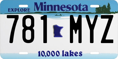 MN license plate 781MYZ