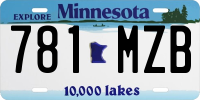 MN license plate 781MZB