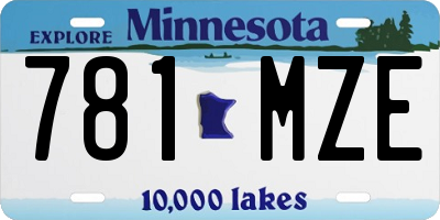 MN license plate 781MZE
