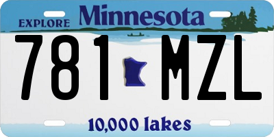 MN license plate 781MZL