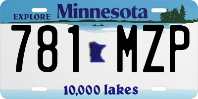 MN license plate 781MZP