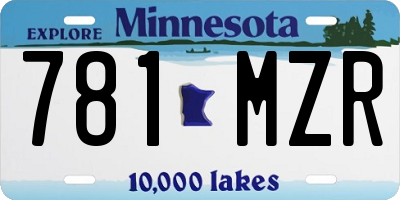 MN license plate 781MZR