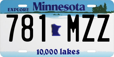 MN license plate 781MZZ