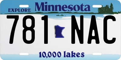 MN license plate 781NAC