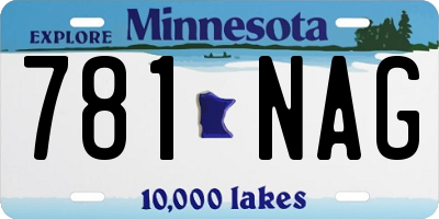MN license plate 781NAG