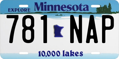 MN license plate 781NAP