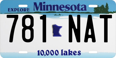 MN license plate 781NAT
