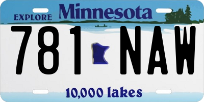 MN license plate 781NAW