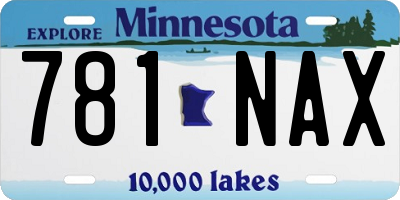 MN license plate 781NAX