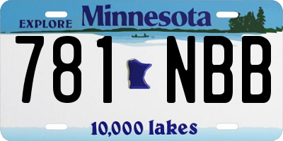 MN license plate 781NBB