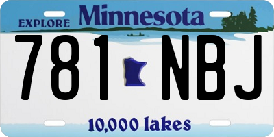MN license plate 781NBJ