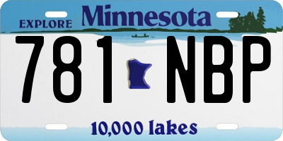 MN license plate 781NBP