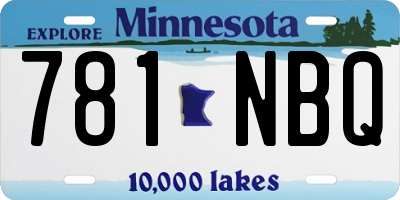 MN license plate 781NBQ