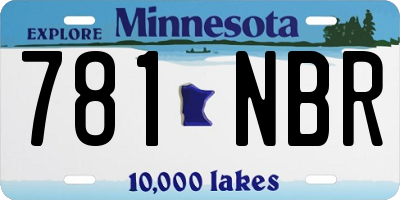 MN license plate 781NBR