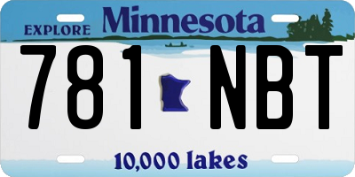 MN license plate 781NBT