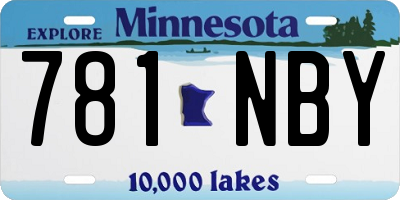 MN license plate 781NBY