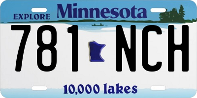 MN license plate 781NCH