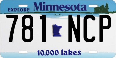 MN license plate 781NCP