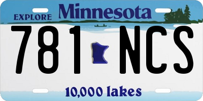 MN license plate 781NCS