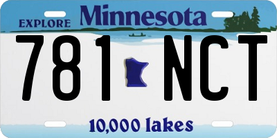 MN license plate 781NCT